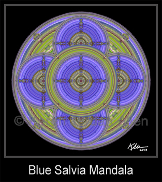 Blue Salvia Mandala